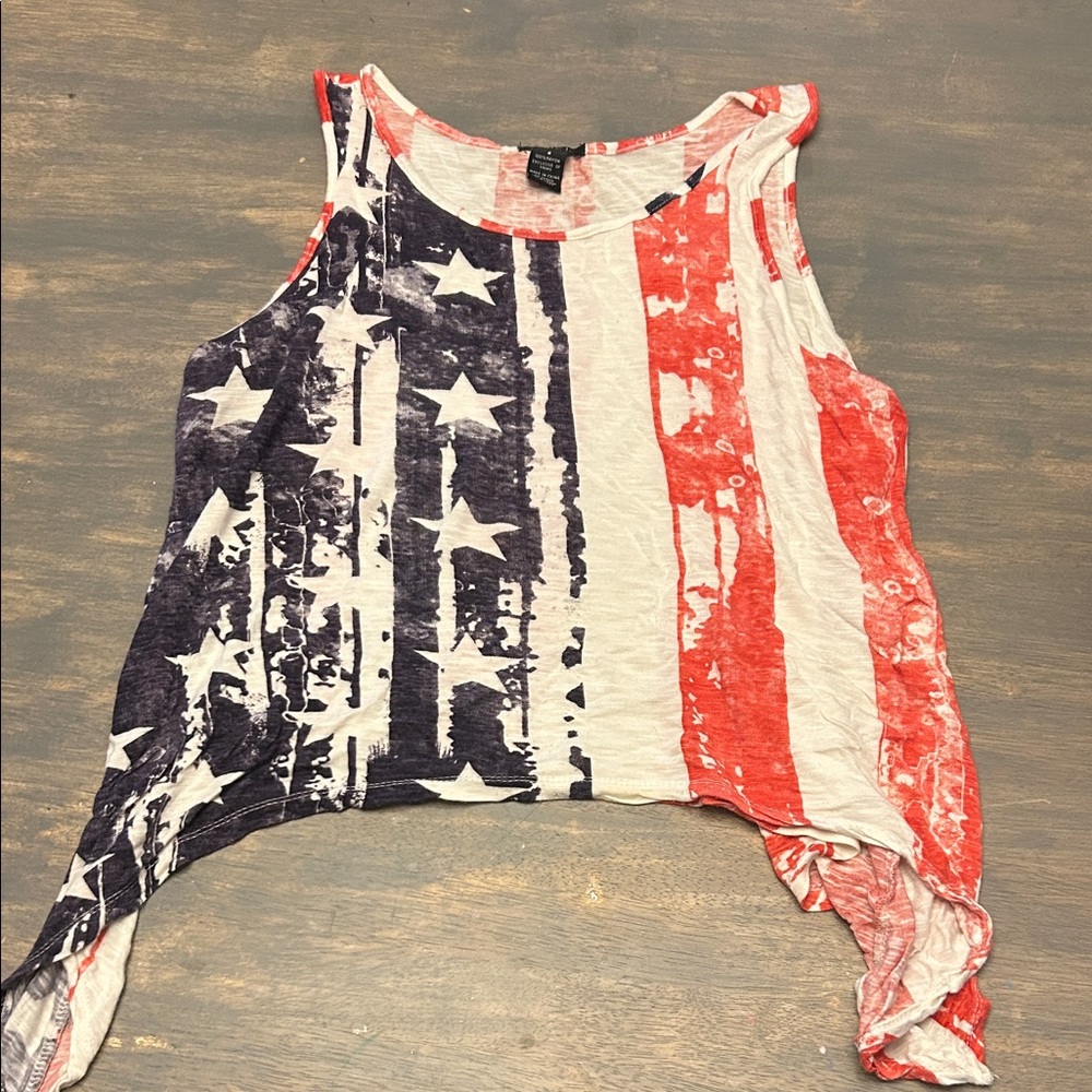 Rue21 Red, White, and Blue Star Tank Top